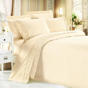 For Cotton China Lace Embroidered 200TC Home & Hotel Use Flat Bed Sheet Wholesale