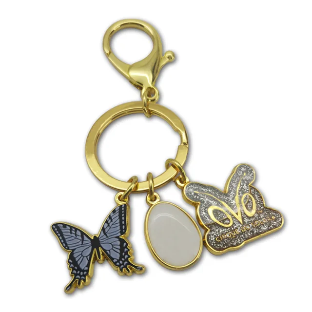 Customizable Butterfly Metal Keychain  Print Photo Heart Sublimation Key Chain