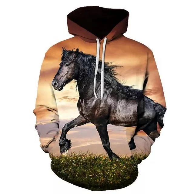 horse print hoodies