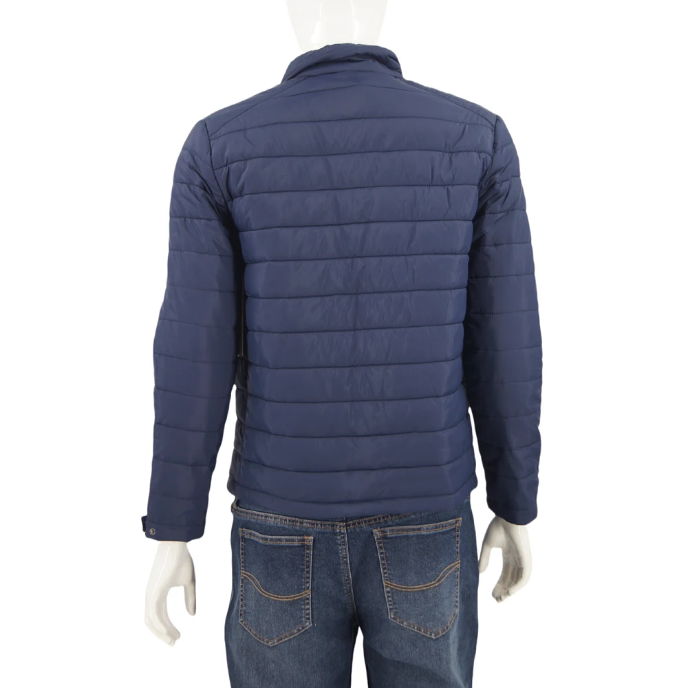 Warm Solid Color Puffer Bomber Winter Bubble Stand-up Collar Coats Jackets Large Size Men's Slim Padded Jacket manufacture
