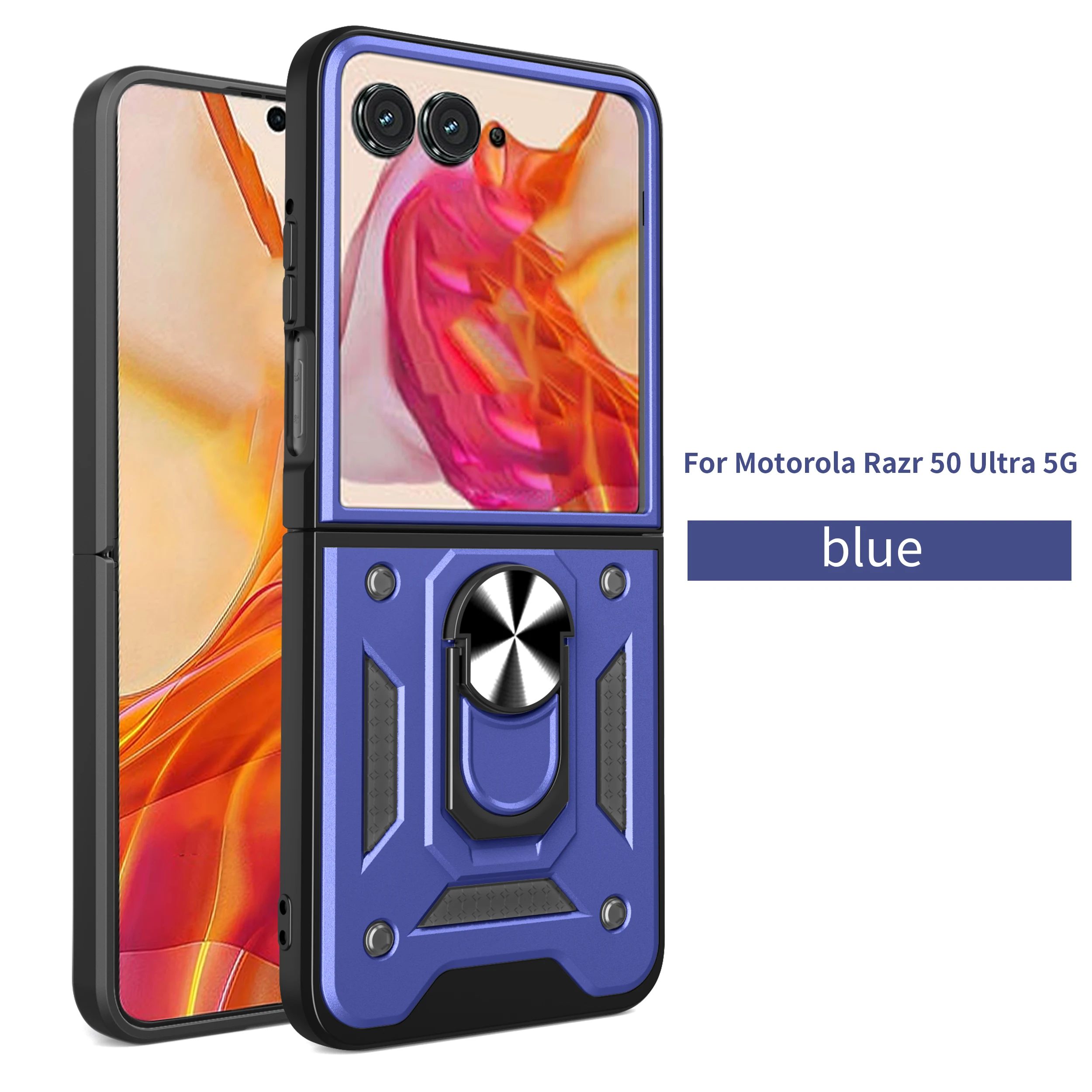 FTRONGRT Huawei Mate 50 Pro Cover,Hybrid Dual Layer TPU+PC Custodia