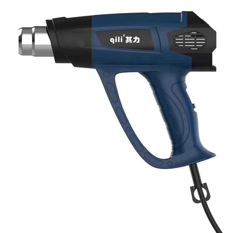 QR-610B Qili Cheap Made in China Electric Heat Gun Second Gear Wind Speed by 10A Pull Button Heat Gun 2000 Watts