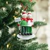 Snow shoveling 2 people - resin keychain