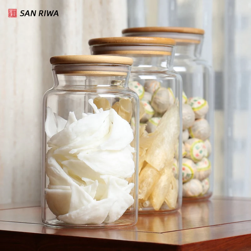 big borosilicate glass jars home organization