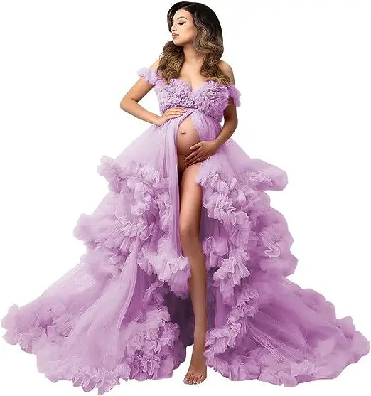 Fashionable Hot Selling New Maternity Dress Mesh Skirt Photography Wedding Dress Photography Maternity Dress