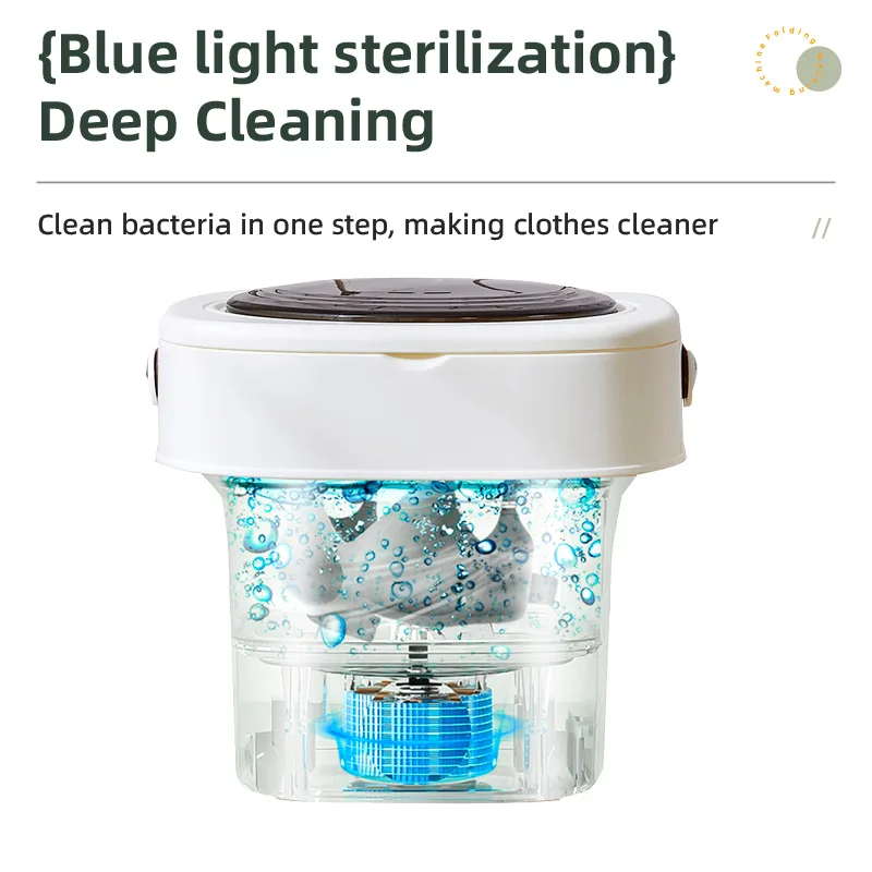 Semi-automatic Single Tub Bucket Spin Motor Basket Laundry Clothes Foldable Smart Portable Mini Washing and Drying Machine