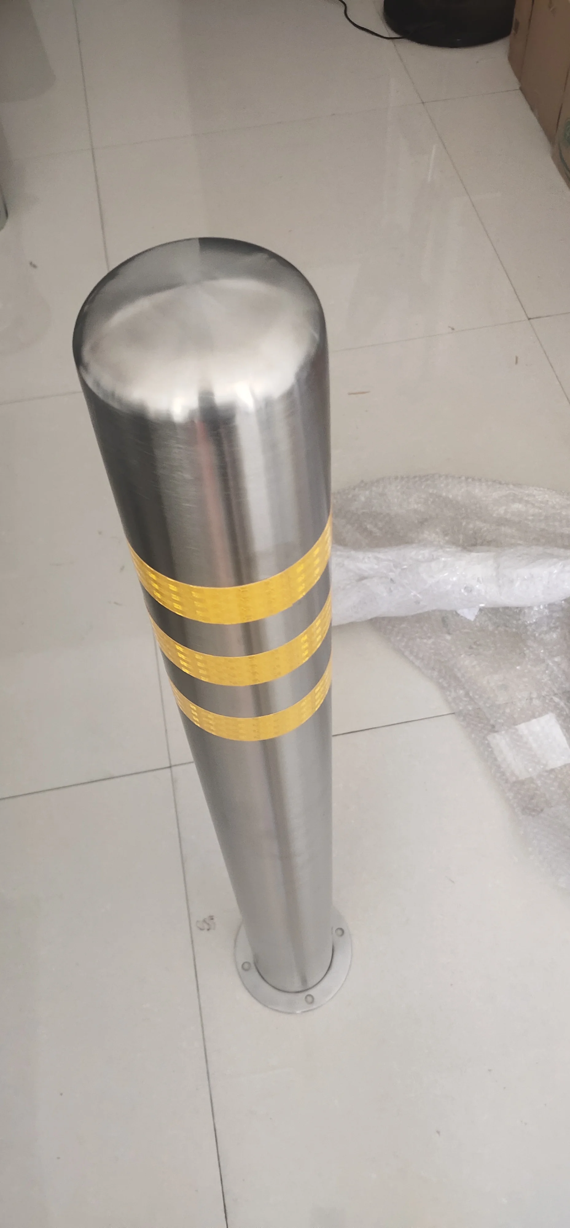 Street Semi-Dome Top 304 Stainless Steel No Parking Bollard