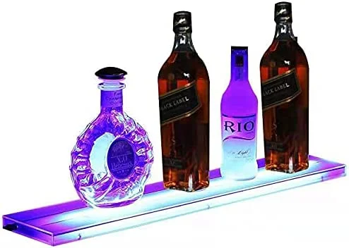 Acrylic Modern Custom  Led Lighted Liquor Bottle Display Shelf bar Display Rack