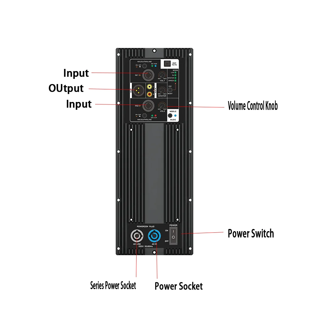 Professional Audio Class D 800w Active Speaker System Amplifier Module