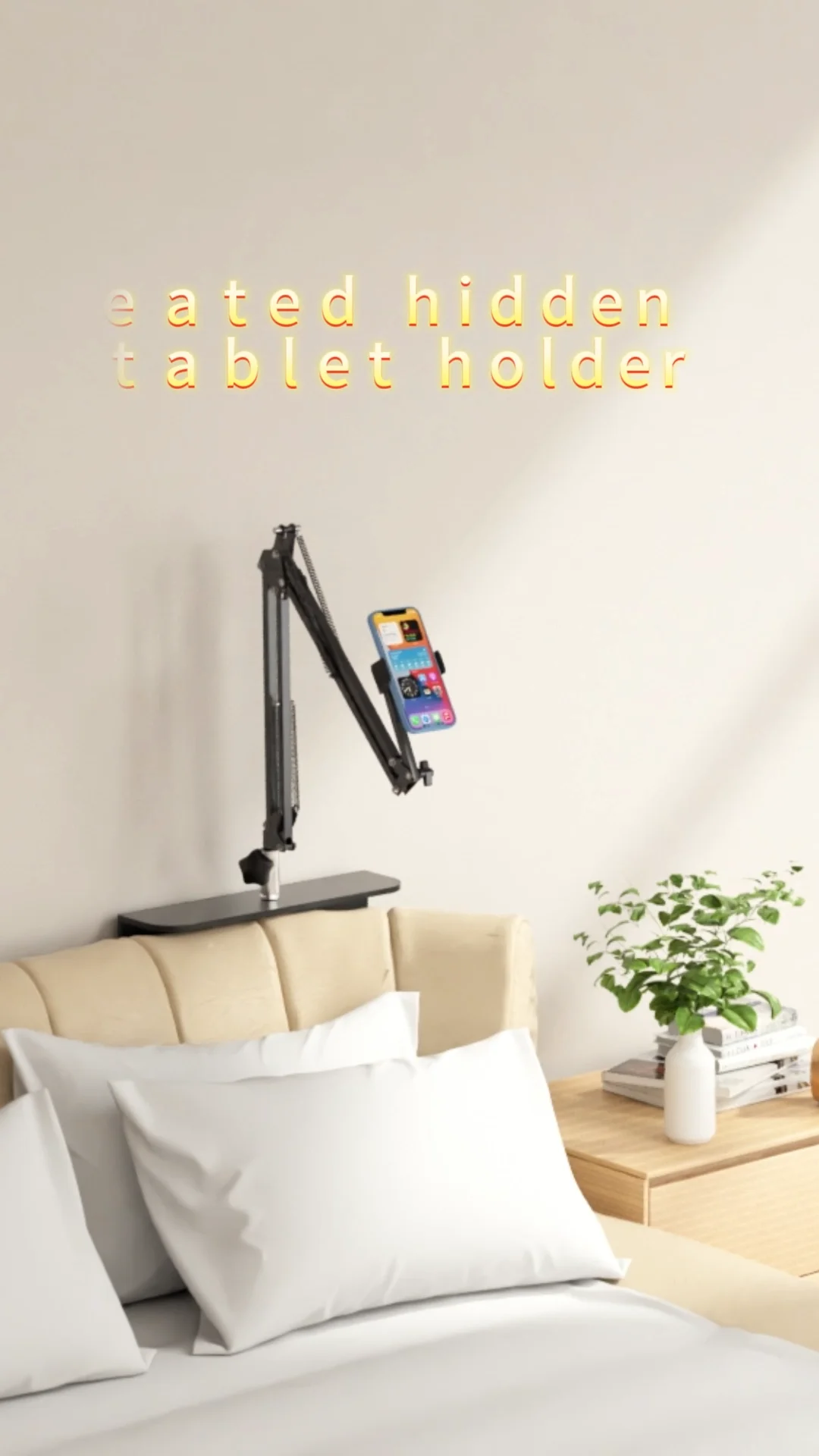 Flexible Arms Hidden Lazy Mobile Tablet Holder Bed Decktop Universal