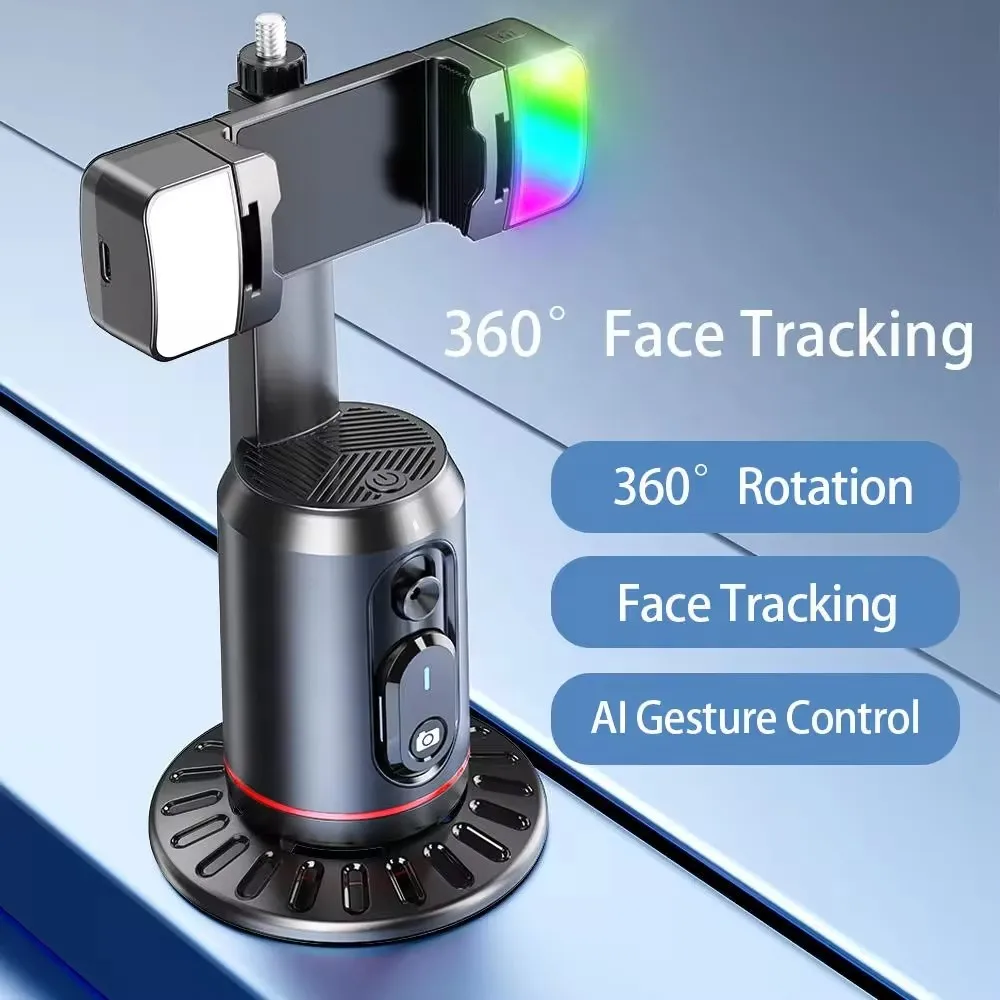 Ai Auto 360 Rotation App Free Cellphone Follow Gimbal P01 Q02 Tracks Movement Object Live Video Selfie Stick Smart Shooting