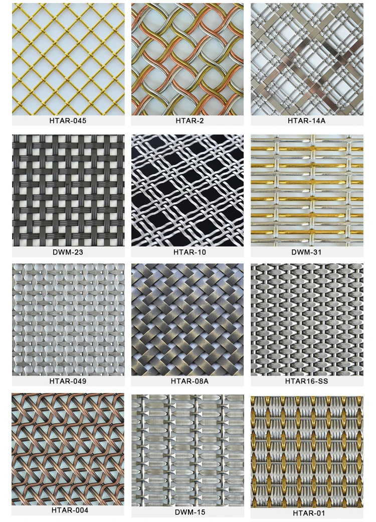 Wire Mesh Brass Architectural Woven Furniture and Creative Grille Mesh FB