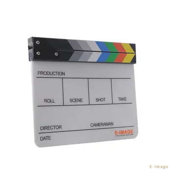 E-IMAGE ECB-04 Acrylic Professional ClapperBoard  for Movie Action Scene Director Film Clapperboard product image
