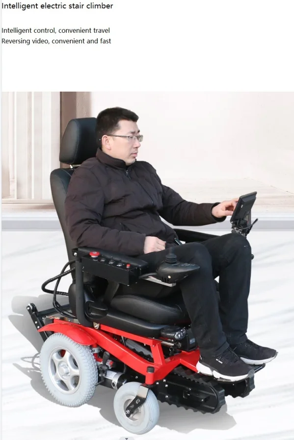 off road automatically climbing stair level electric handicapped wheelchair thickened lengthen tank track undetachable- BZ-Q7 supplier