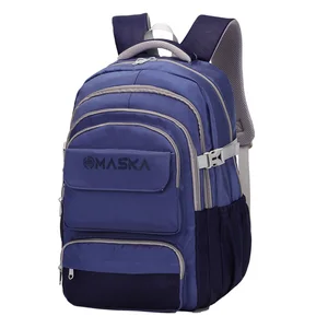 OMASKA Custom Durable Nylon Backpacks 17 Inch Waterproof Lightweight  Zipper Unisex Laptop Backpack