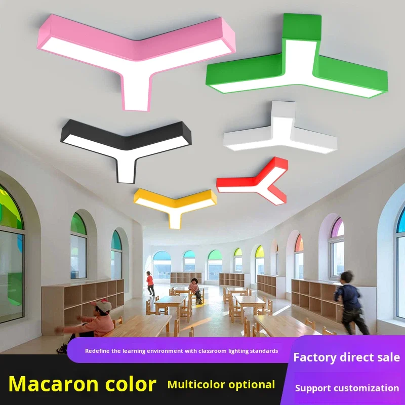 Y-shaped Splicing Design Light Suction Hanging Office Light Gym Internet Cafe Internet Celebrity Live Room Irregular Light Super