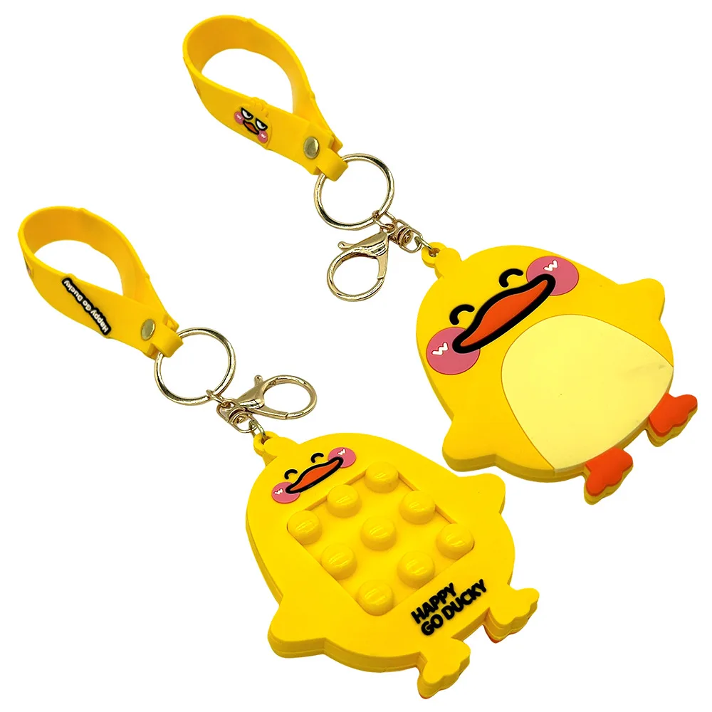 Unai 4 Colors Popet Keychain Creative Keychain PVC Cute Rabbit Keyring