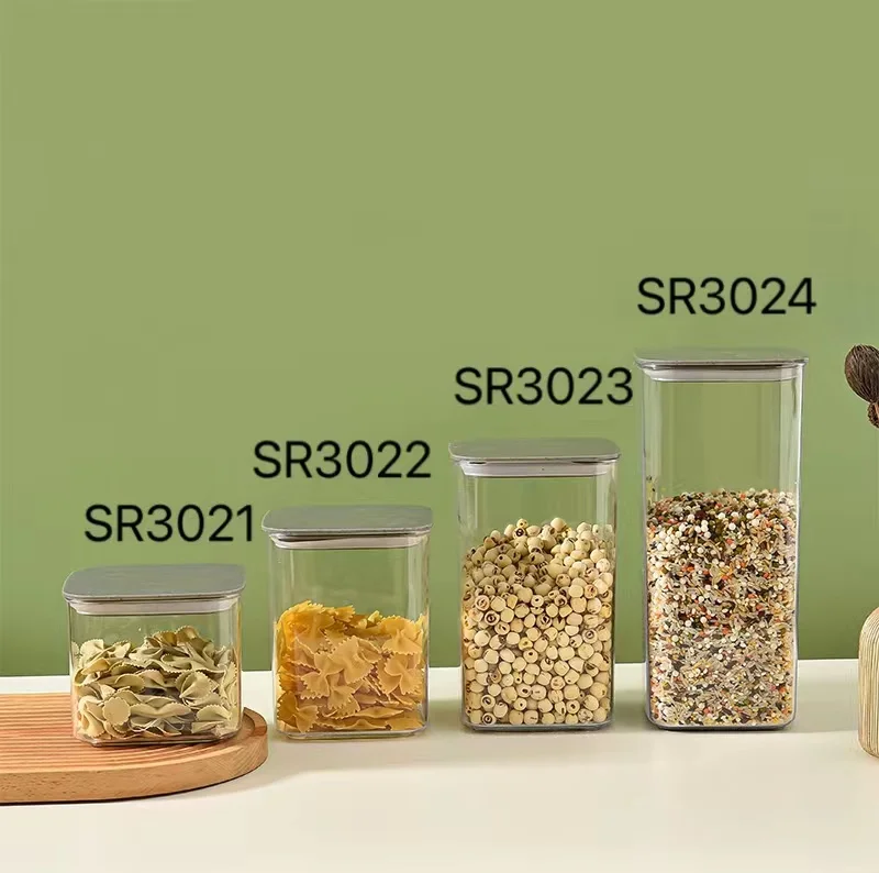 Transparent Grain Storage Jar Seasoning Food Snack Plastic Food Storage