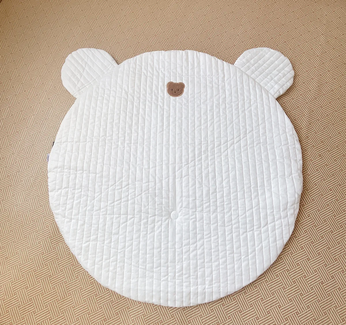 Custom Quilted Floor Mat Embroidery Bear Baby Crawling Play Mats For Floor manufacture