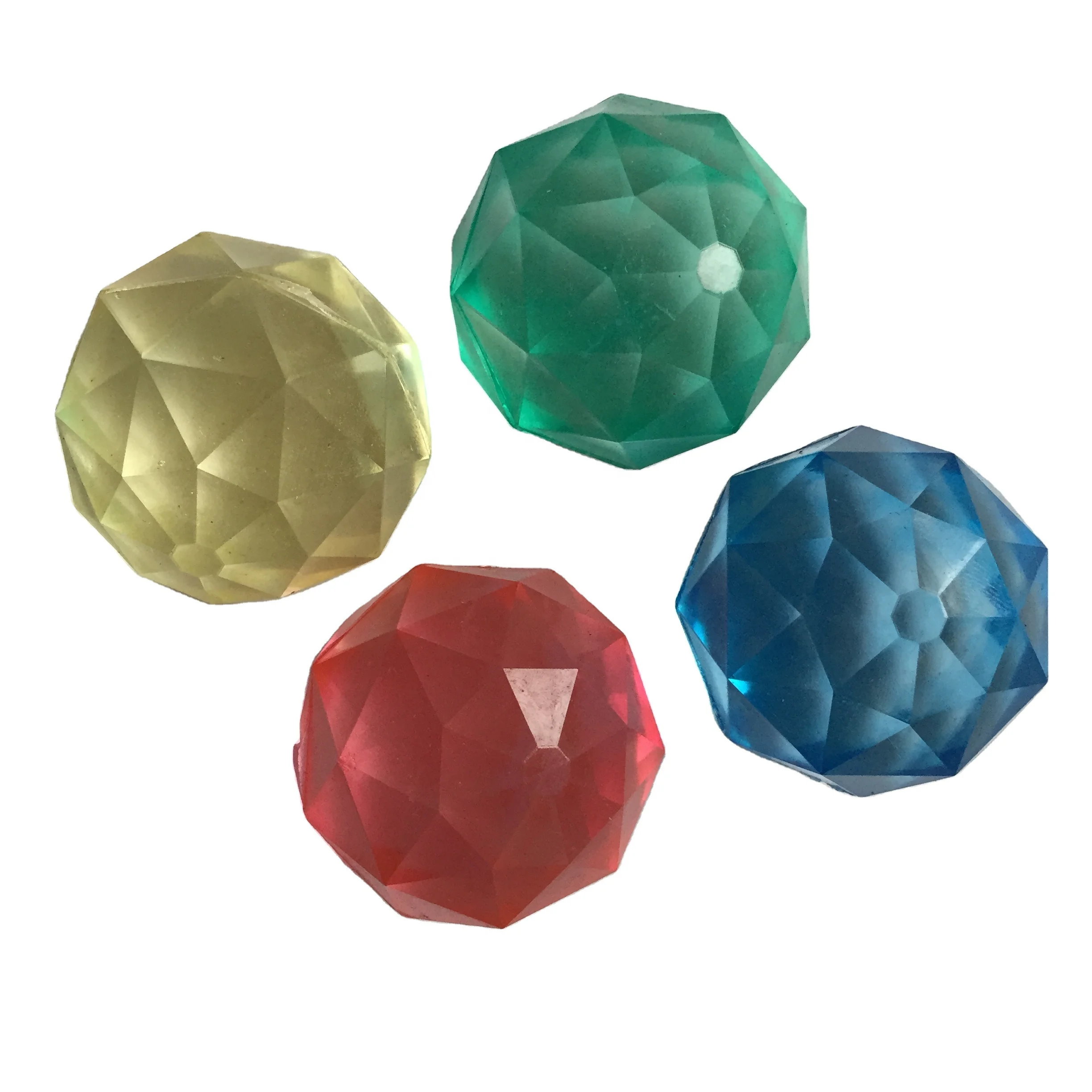 Bouncing Rubber Diamond Toy Balls 27mm 32mm 49mm for Children Party Favors  Carnival Prizes Gifts
