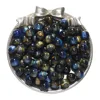 Resin cat's eye beads - blue-gray