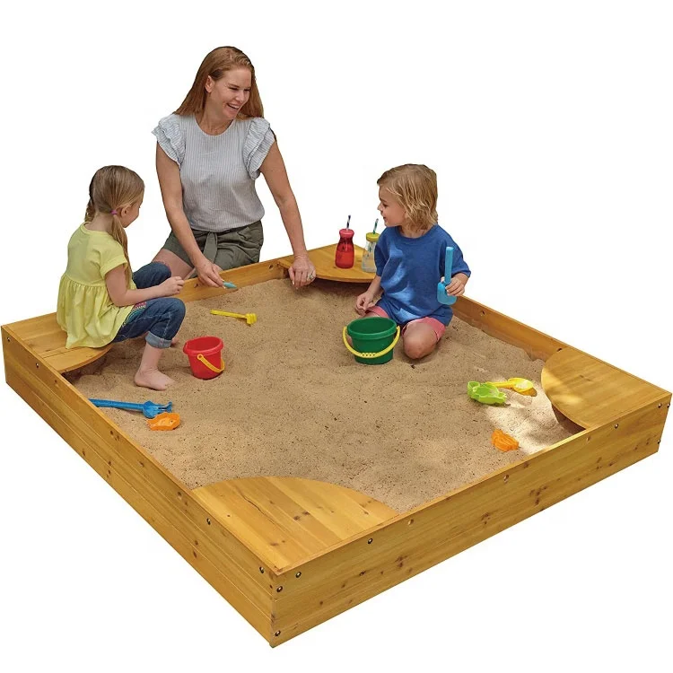 Latest Factory Price Wood Children Outdoor Sand Box Sand Pit Sandbox