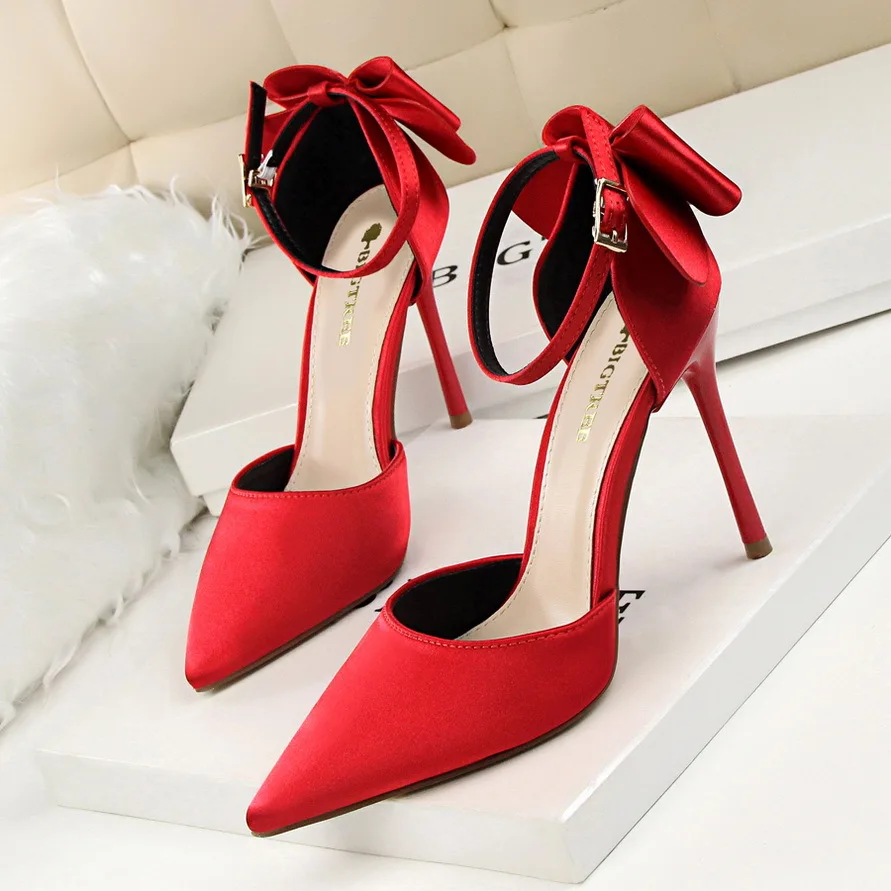 Star Style Luxury Shoes For Women Red Shiny Bottom Pumps Brand Large Size  High Heel Shoes Sexy Party Pointed Toe Wedding Shoes - AliExpress