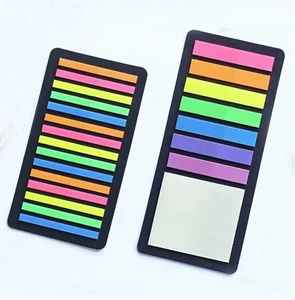 S3608 Index Tabs Thin Multi Colors Transparent Self-stick Index Tabs Easy to Post for Home Office Tabs Stationery Sticky Note