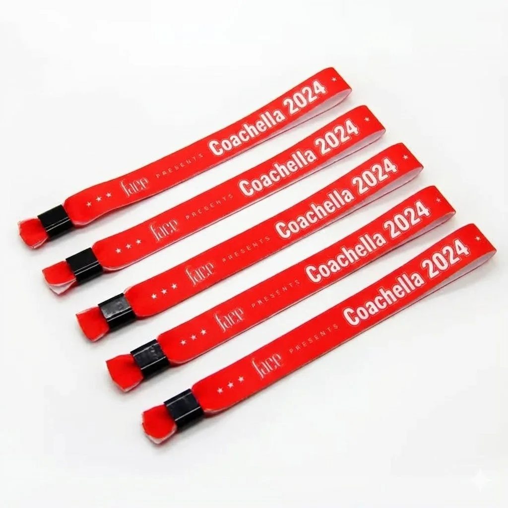 product best selling environmentally friendly rpet custom fabric wristband with slide lock for vip concert festival-10