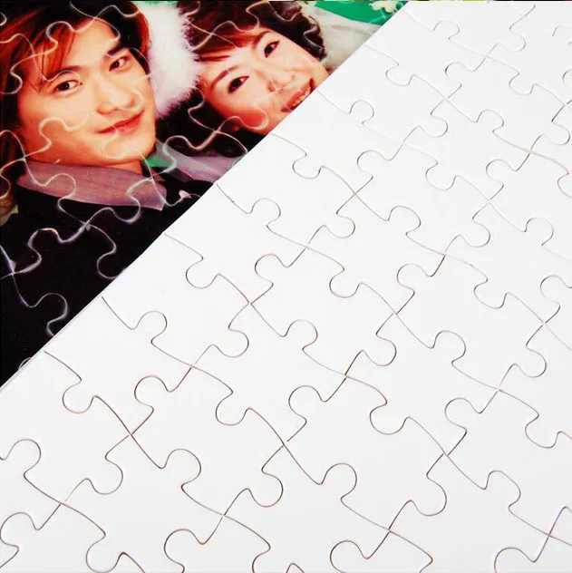 120pcs  DIY Personalized Paper Puzzle Photo Frame Sublimation Blanks A4 Jigsaw Puzzles
