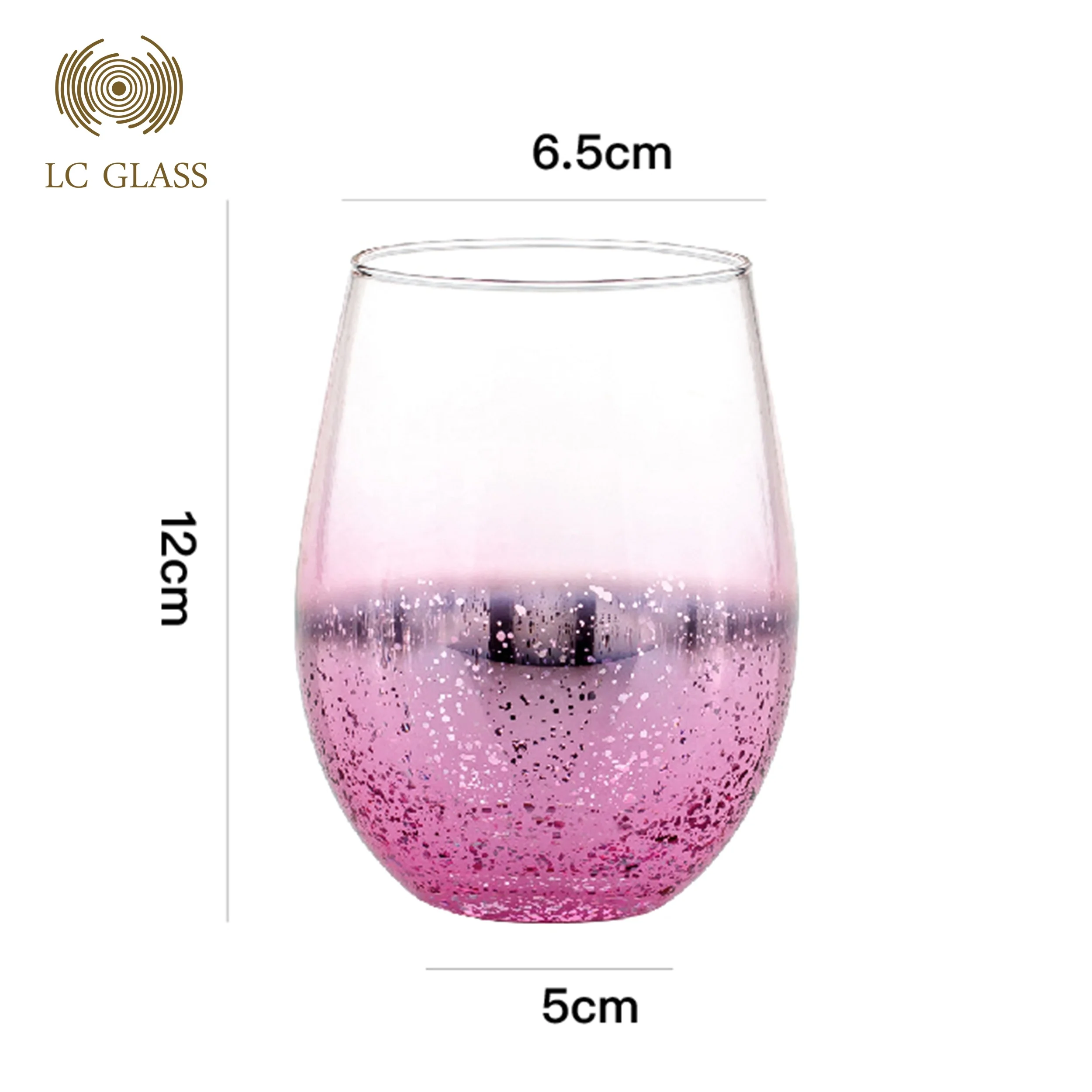 Campione gratuito di bicchiere in cristallo a forma di uovo: bicchiere per bevande e acqua._voghion.com