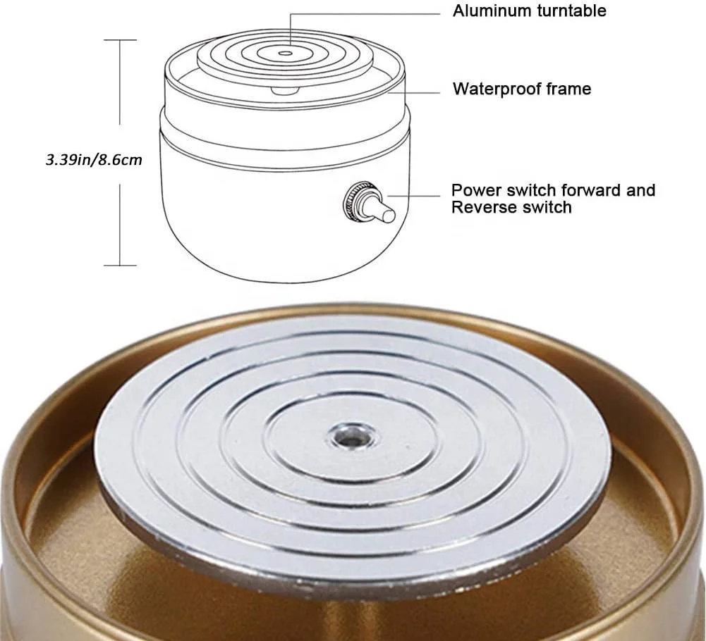 Electric Pottery Wheel Machine, Mini Pottery Wheel Machine Fingertip  Drawing Machine 1500Rpm Electric Turntable DIY Clay Tool with Tray for  Adults