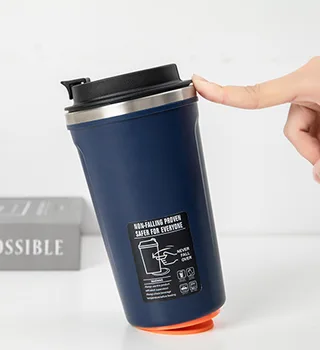 380ml Magic Sucker Mug Not Pouring Suction Cup travel Office Mug Thermos Vacuum Cup With Cover Water Cup  Water Bottle