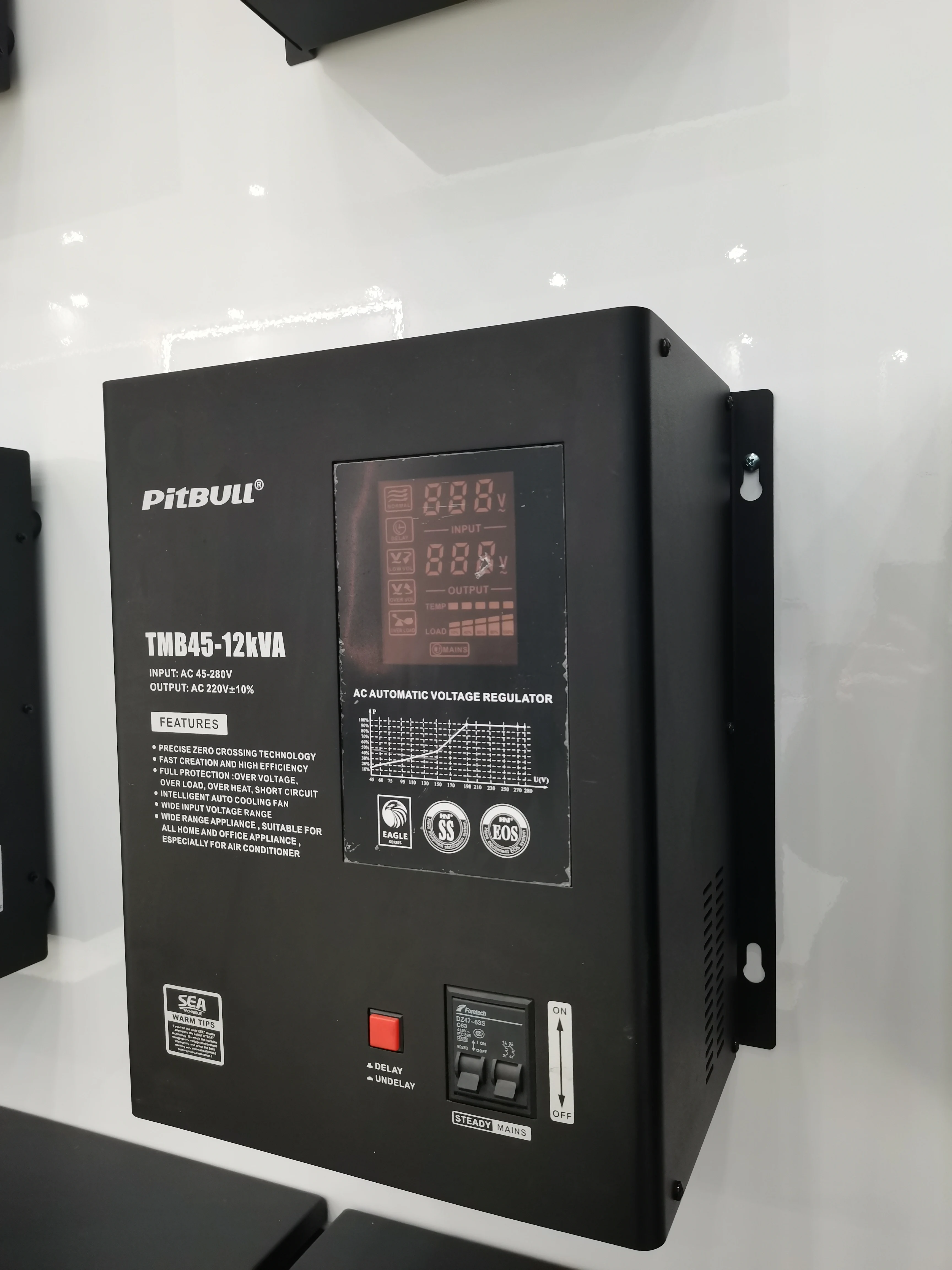 High Quality TMB-5KVA AC Single Phase AVR Regulator Pitbull Voltage Guard Wall Mounted Multi-protection Easy to Use and Install