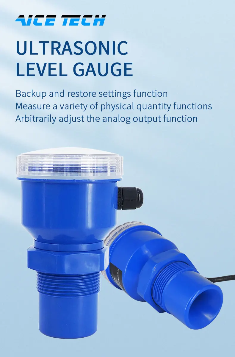 Tank Ultrasonic Level Sensor Liquid Level Gauge Oil Ultrasonic Level ...
