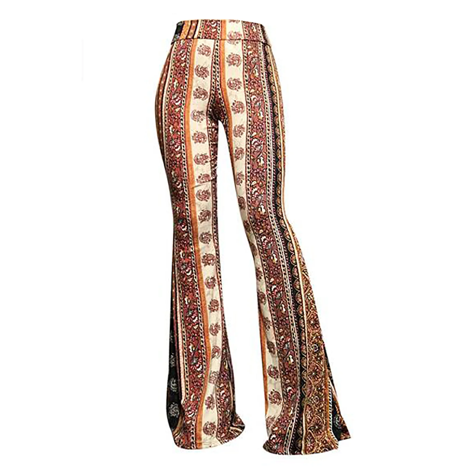 Sol High Waist Gypsy Flare Yoga Pants - Ethnic Stretch Palazzo for 