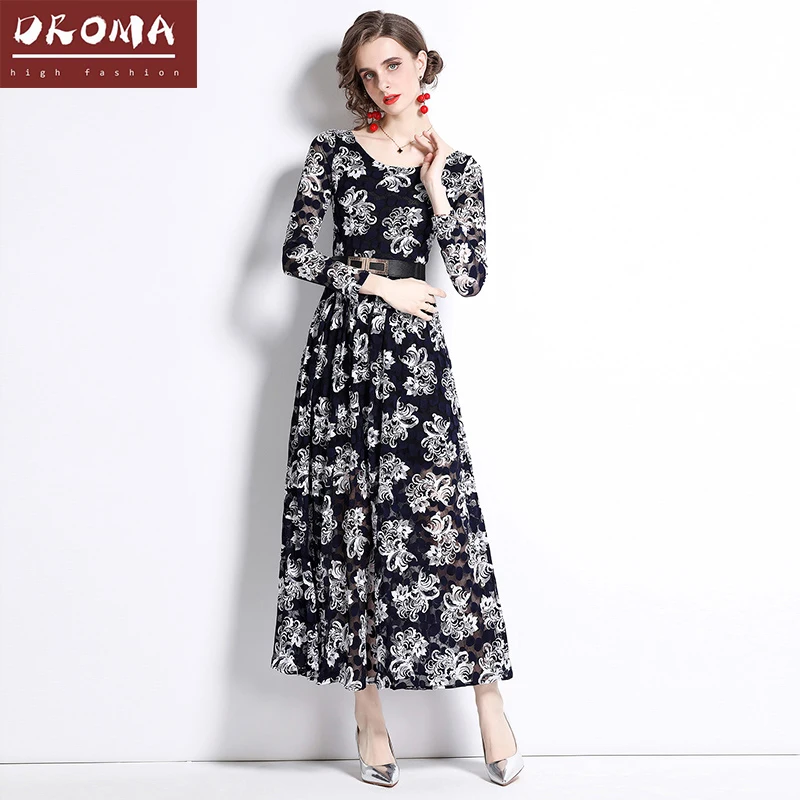 Droma-ropa Personalizada De Moda Para Mujer,Nuevo Diseño,Elegante,Al Por  Mayor,Informal,De Encaje Negro,Otoño - Buy Encaje Negro Vestidos Casual, Linda Dama De Encaje Casual Vestido De Verano,De Moda De Corea Damas  Vestido De Encaje Product