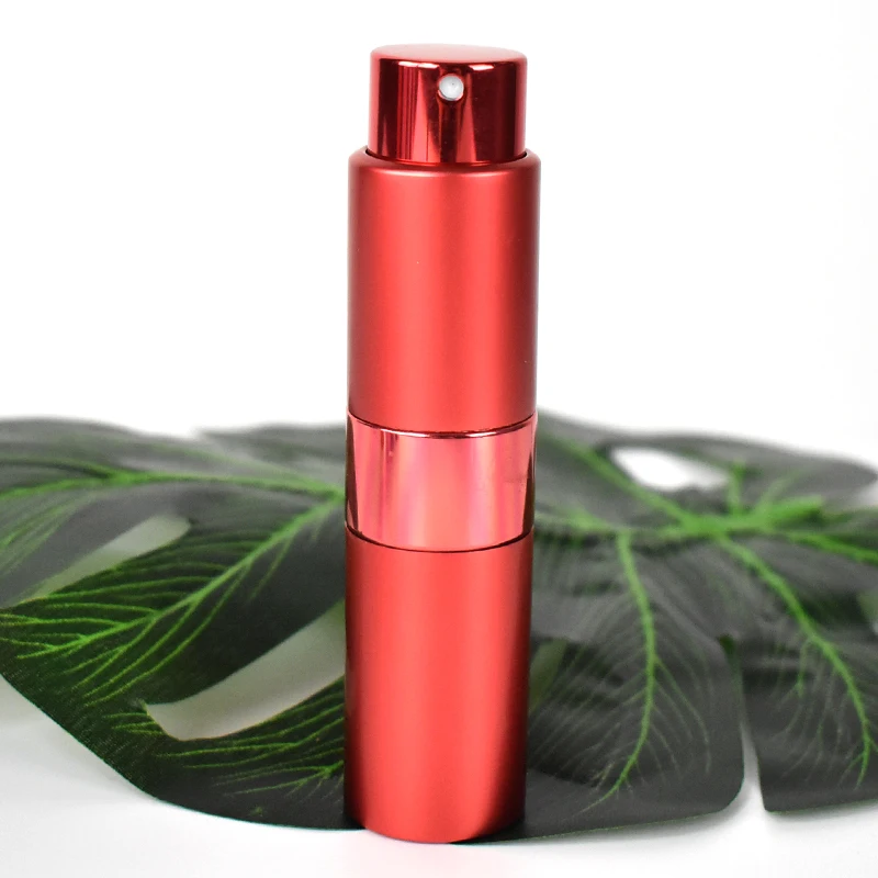 Factory Direct 10ml 8ml Portable Round Aluminium Perfume Atomizer Twist up Metal Cosmetic Spray Bottle Pump Sprayer Refillable