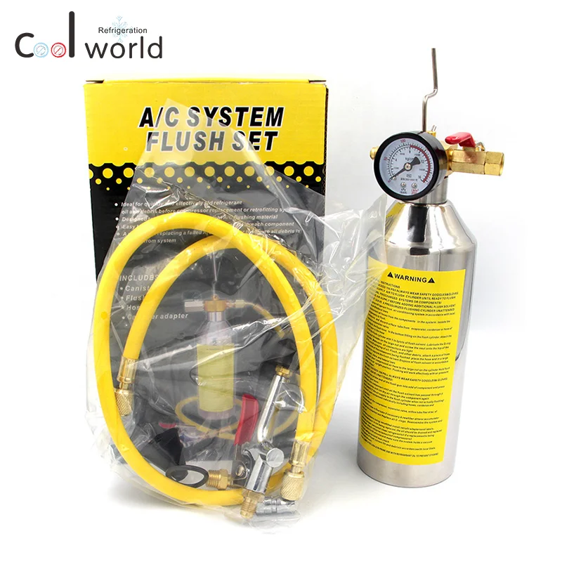 thumbnail image 2 of Treeligo AC Flush Kit - Air Conditioner System Flush Canister With Pressure Gauge 2 of 3