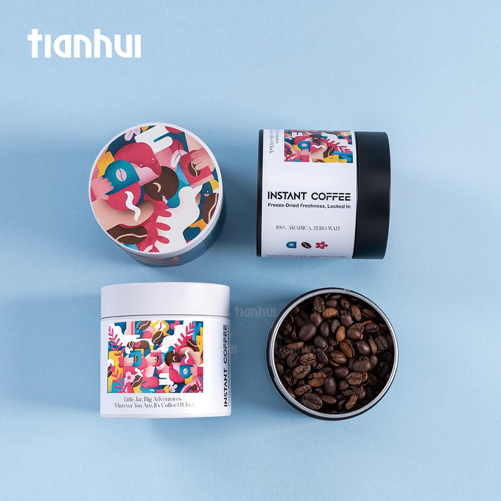 Tianhui-Metall-Dosenhersteller: Leere luftdichte Lebensmittelqualität-Zinn-Dosen für die Kaffeeverpackung