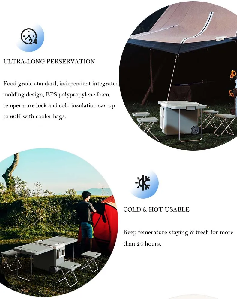 Outdoor Picnic Cooler Lunch Fishing Beach Travel Cooler Box 32l Camping