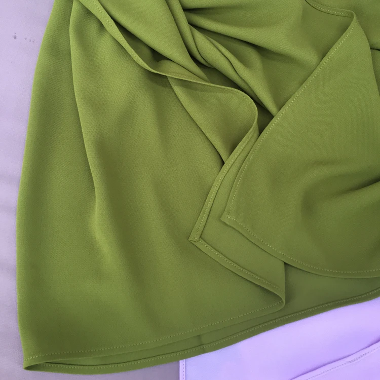 Latest Design High Quality Bubble Chiffon Hijab Fashion Luxury Plain Color Thick Malaysia Head Scarf
