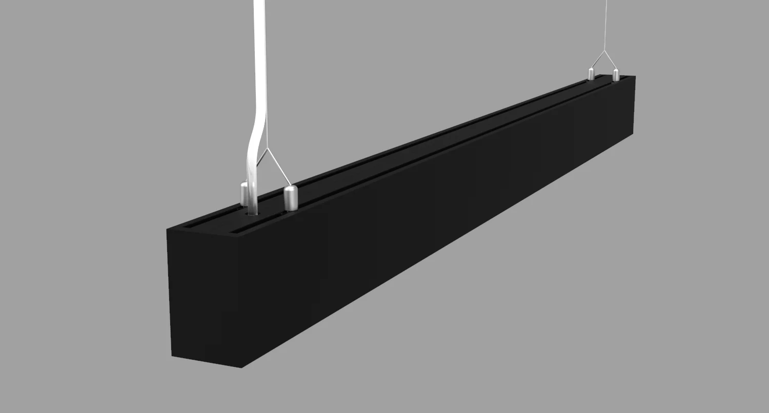 Linear LED Pendant Lighting Wall-Mounted Suspension Seamless Aluminium Connection 120cm ROHS Certified for Indoor Warehouse