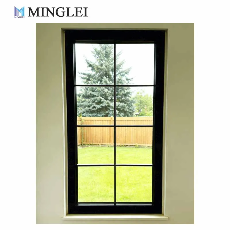 Janelas Francesas de Alumínio com Abertura de Batente, Luxuosas, com Triplo Vidro, conforme Padrão NFRC, para Design com Grade, Eficientes do Ponto de Vista Energético e com Ruptura Térmica