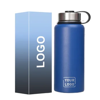 Wholesale Custom 32 oz Insulated Water Bottle Stainless Steel Water Bottle Wide Mouth Travel Sport Mug for Adults