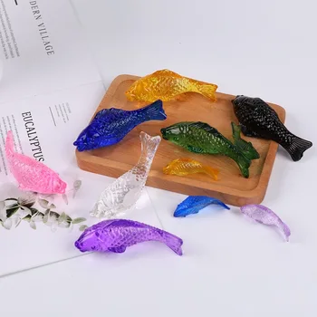 Wholesale New Fashion Delicate Fish Chopstick Rest Customized Colorful Glass Wedding Chopsticks Holder Home Decoration Portrait