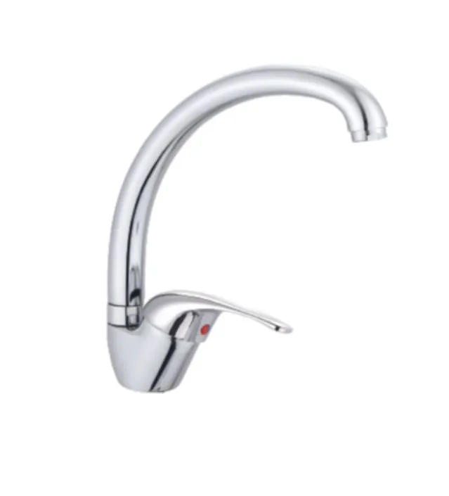 Hot Sale Deck Mounted taps manufacturer single handle aes : Hot and cold Kitchen Mixer Tap