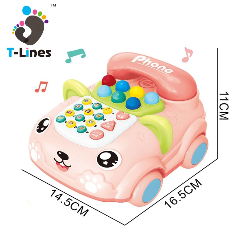 
Образовательные мобильные игрушки 6 в 1 с множеством функций, Детские умные музыкальные телефоны, Электрический игровой дом для детей 