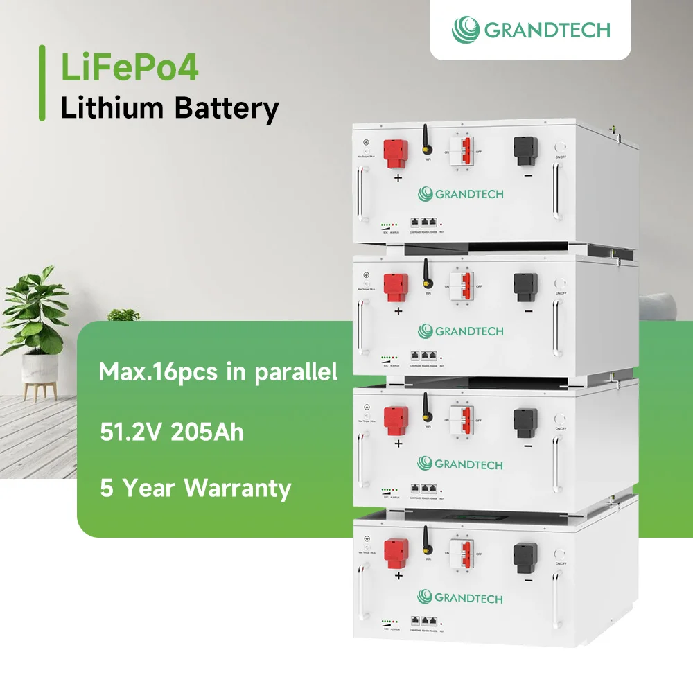 Wall Mounted / Stackable 51.2V LiFePO4 Lithium Battery 200ah 10kWh 15kWh 20kWh for Residential Solar Energy Storage System