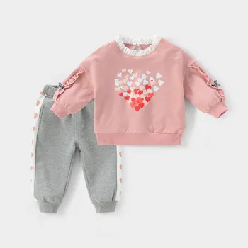 Cute Toddler Little Girl Clothes For Spring Autumn 1 Years Baby Girl Sweatshirt And Pant 2 Piece Outfits Clothing Sets Casual
